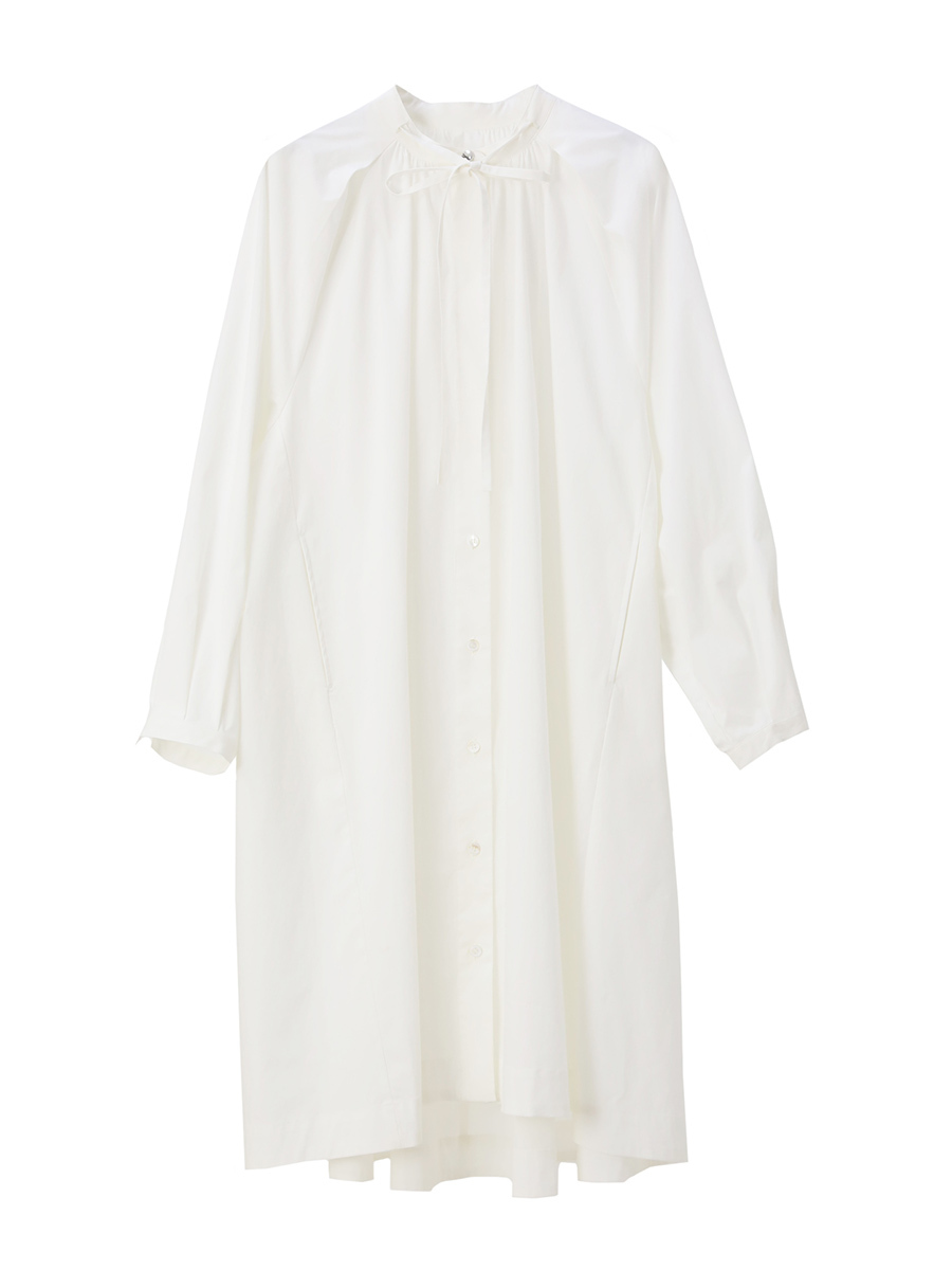 リボンタックシャツドレス(ホワイト)