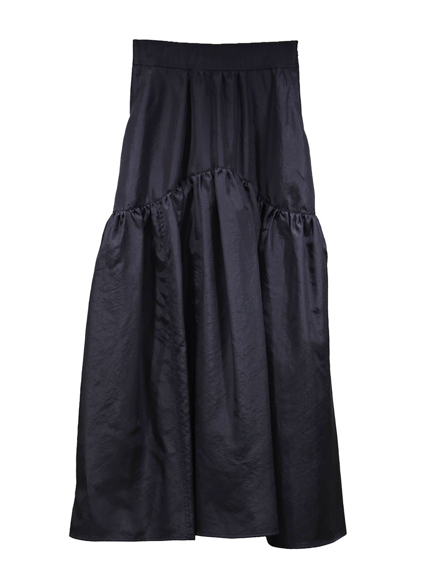 シャンブレーロングスカート（ブラック） | MACHATT ONLINE STORE