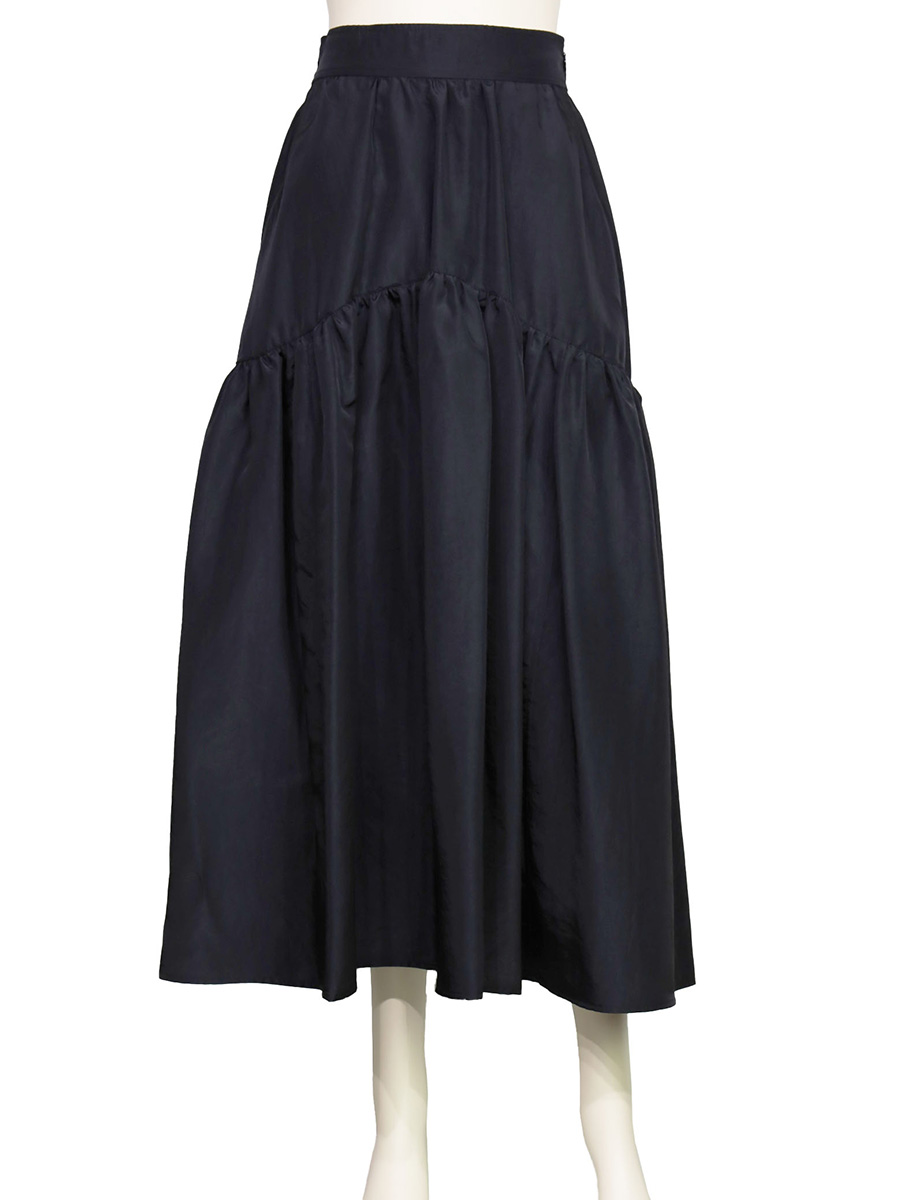 シャンブレーロングスカート（ブラック） | MACHATT ONLINE 