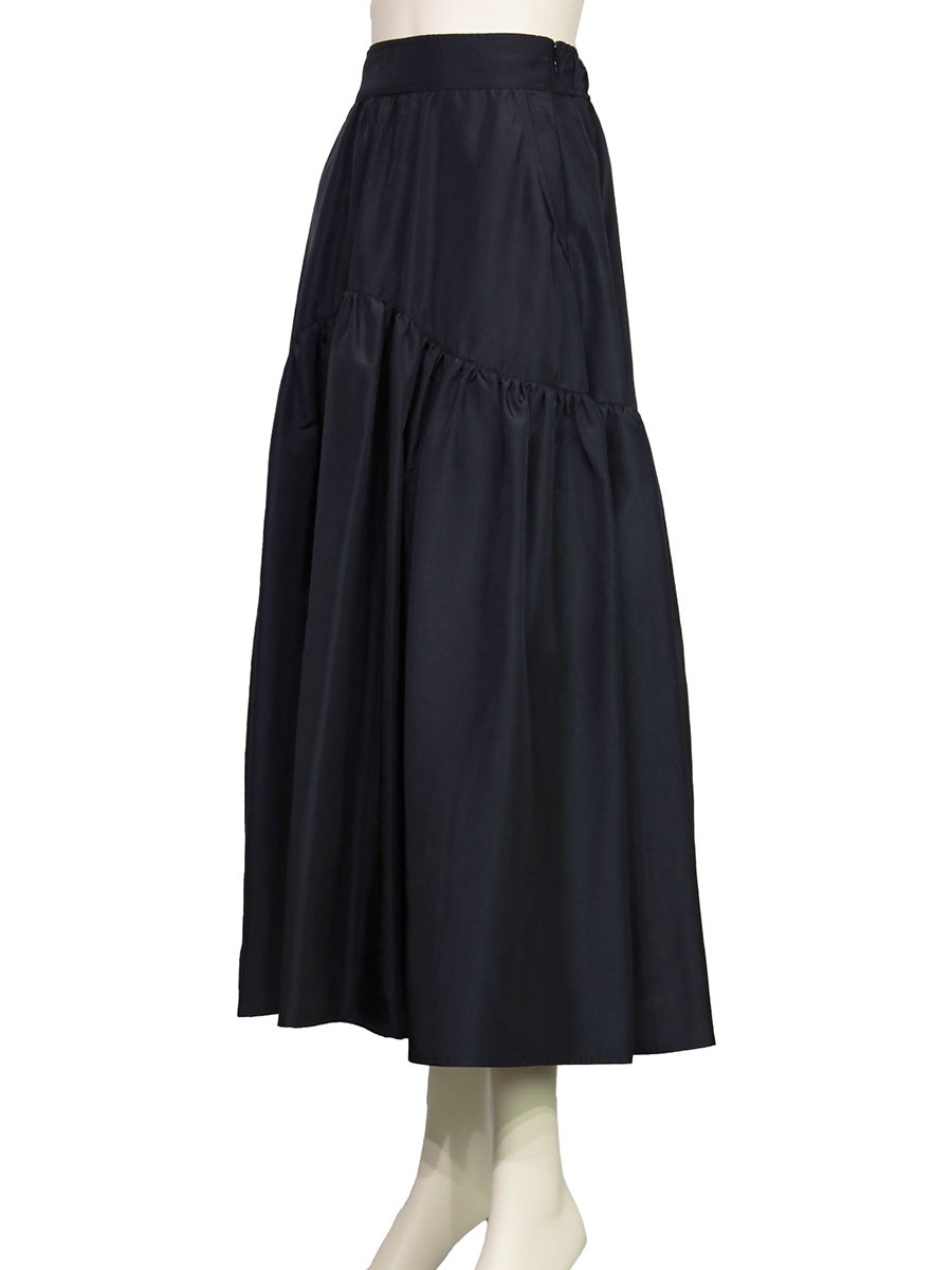 シャンブレーロングスカート（ブラック） | MACHATT ONLINE STORE