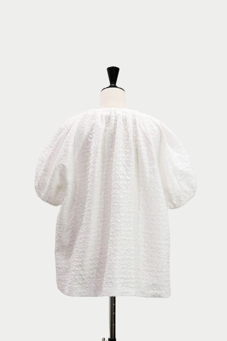 ジャガードリボントップス（ホワイト） | MACHATT ONLINE STORE