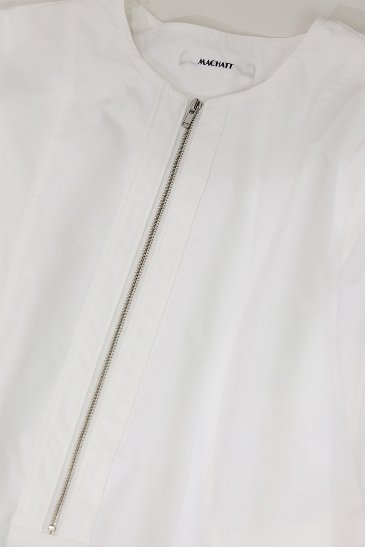 ハーフジップシャツ（ホワイト） | MACHATT ONLINE STORE