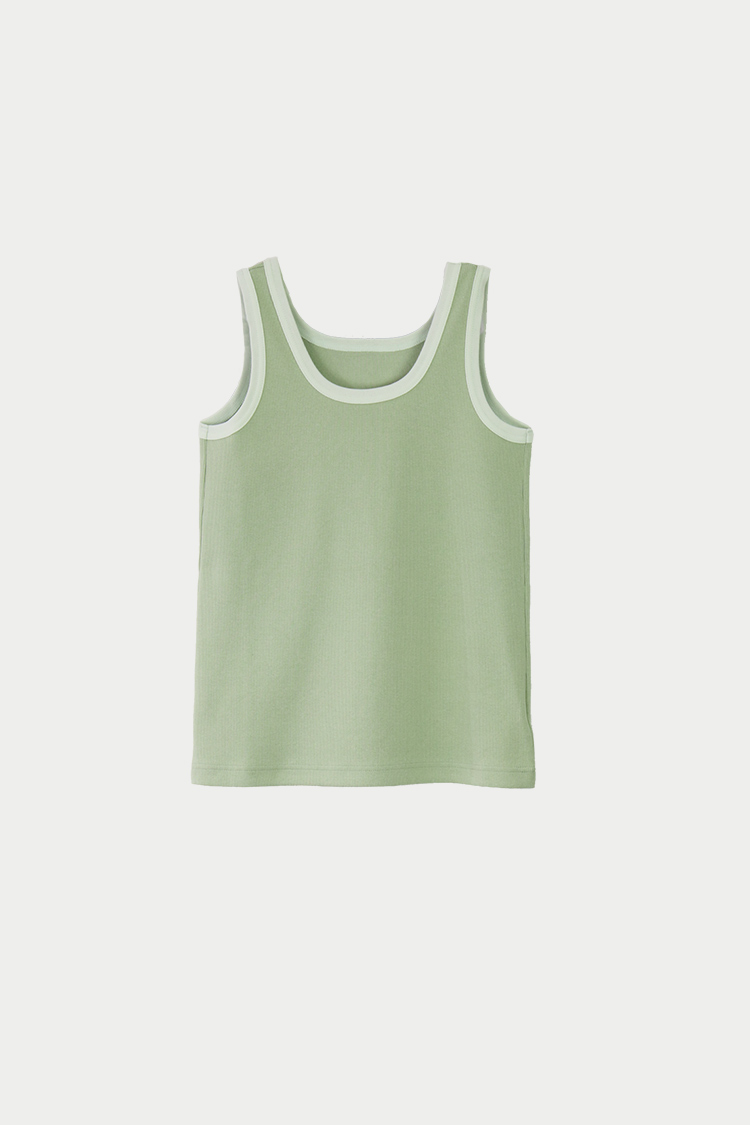 VERSION OF YOU. リブタンクトップ Mサイズ オリーブ VERSION OF