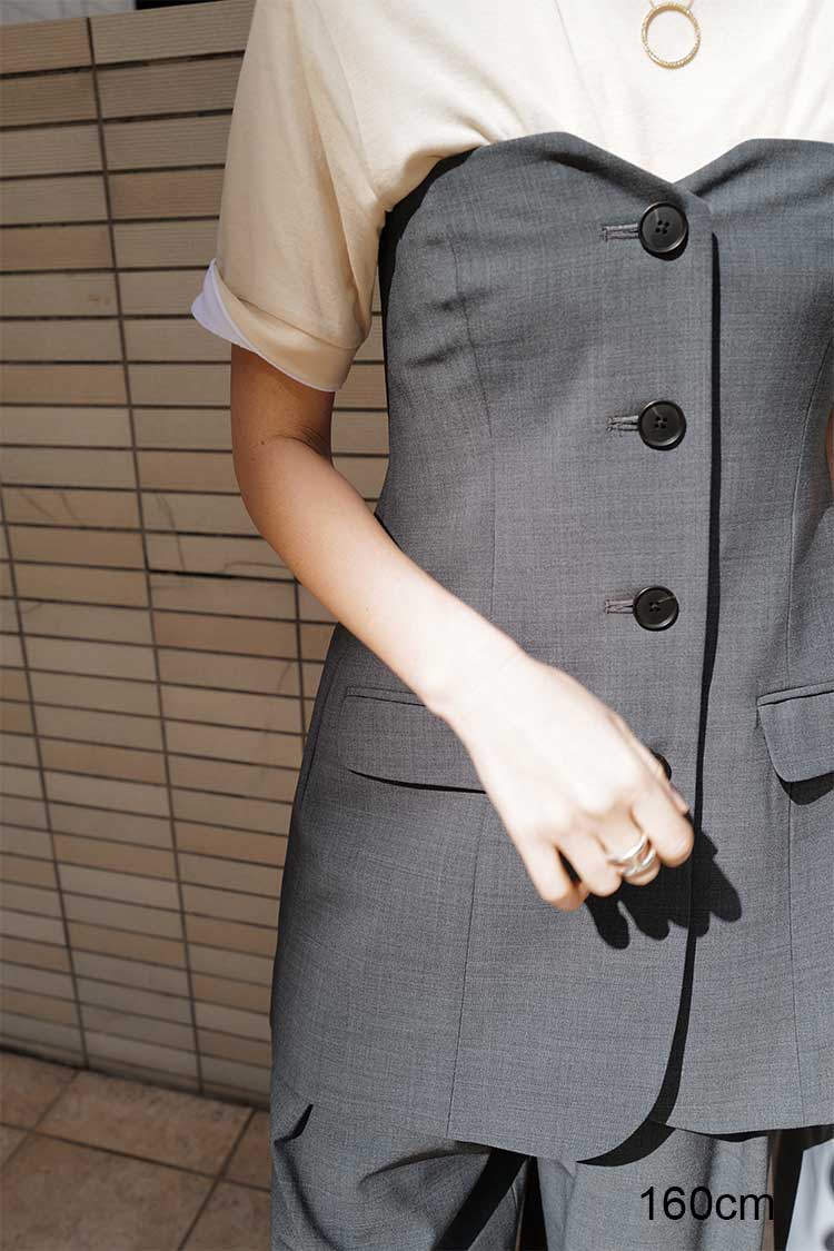 大人気！まとめ一覧 テーラードブースター（グレー） | STORE ONLINE MACHATT トップス
