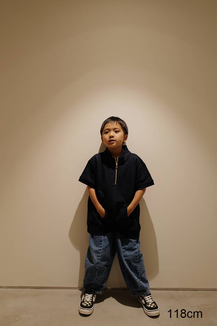 【完売】machatt ハーフジップスウェット　ネイビー KIDS】ハーフジップスウェット（ネイビー） | MACHATT ONLINE STORE