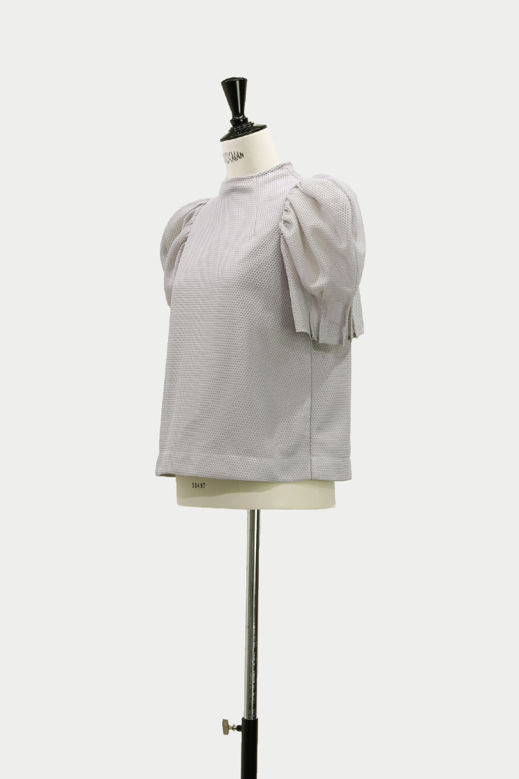 MACHATT メッシュパフトップス(グレー)