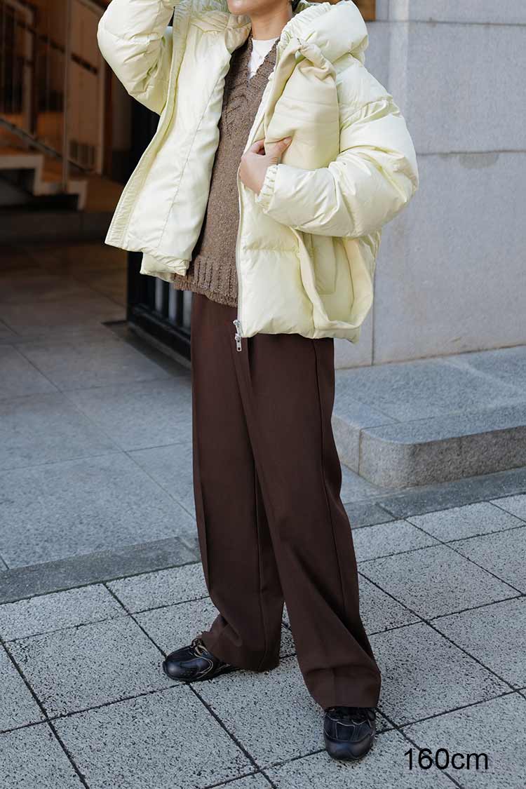 エラスティックストレートパンツ（チョコレート） | MACHATT