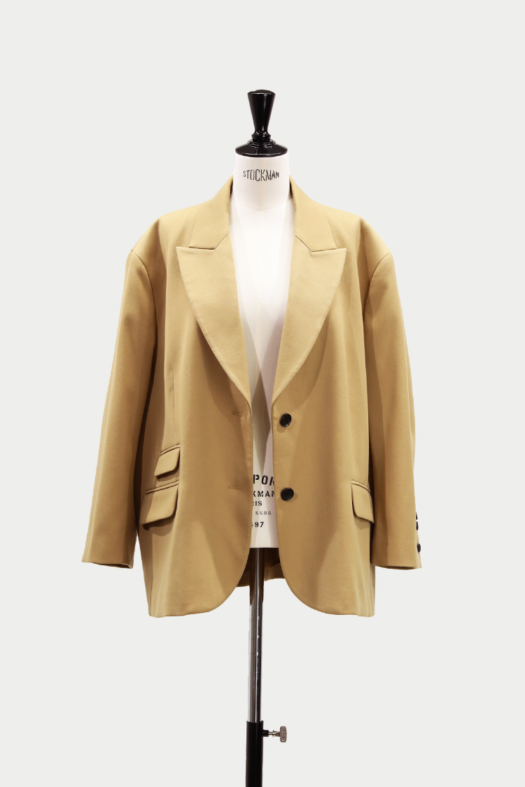 ベージュ ウール オーバーサイズジャケット ウールオーバージャケット（ベージュ） | MACHATT ONLINE STORE