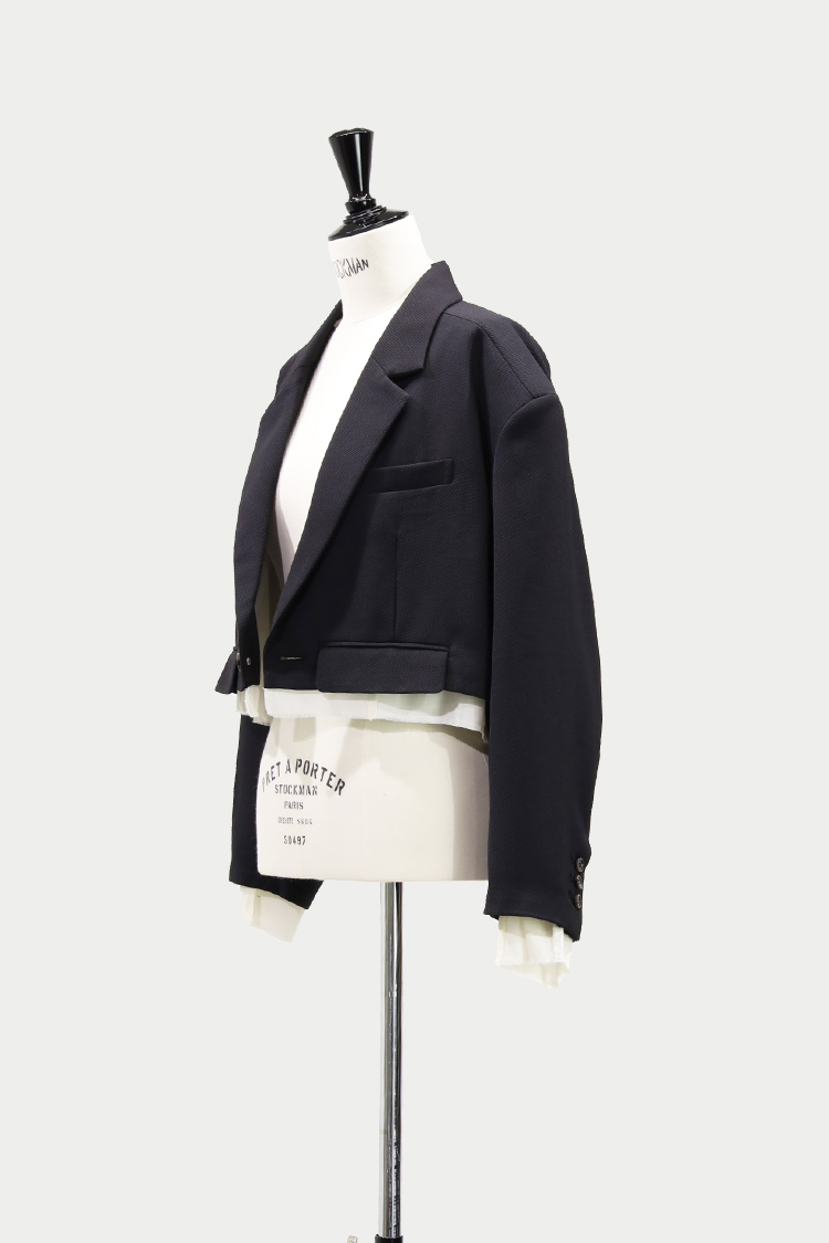 クロップドジャケット（ブラック） | MACHATT ONLINE STORE