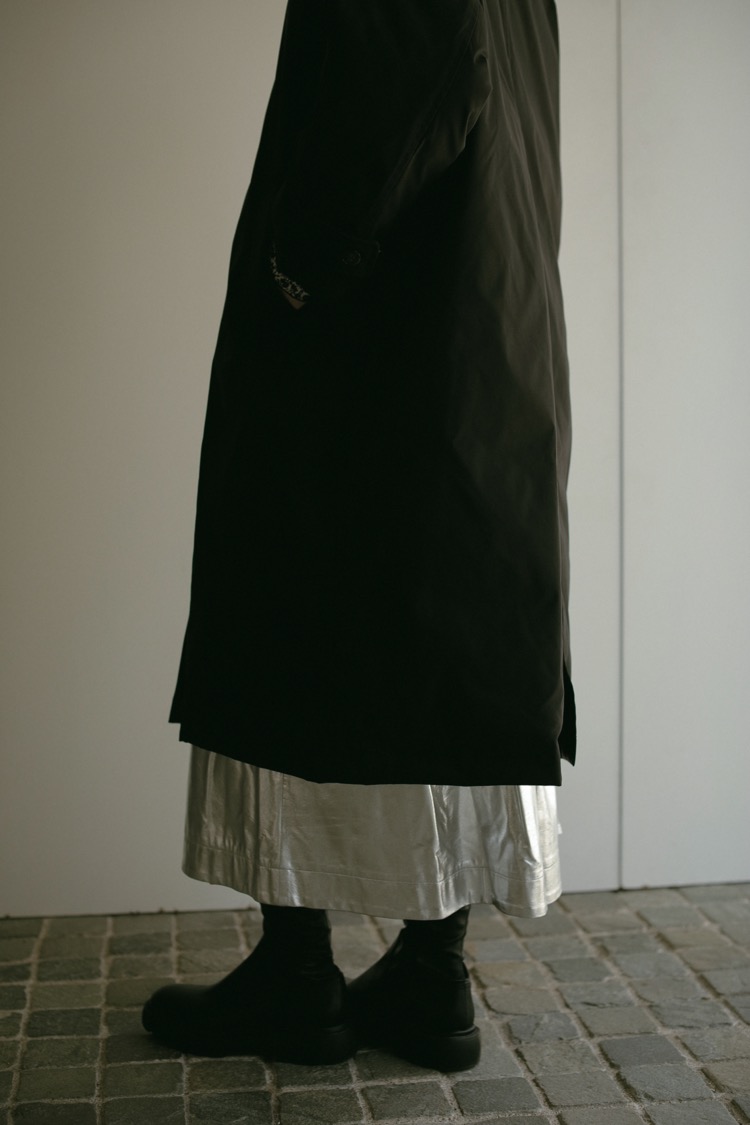 トレンチパファーコート（ブラック） | MACHATT ONLINE STORE