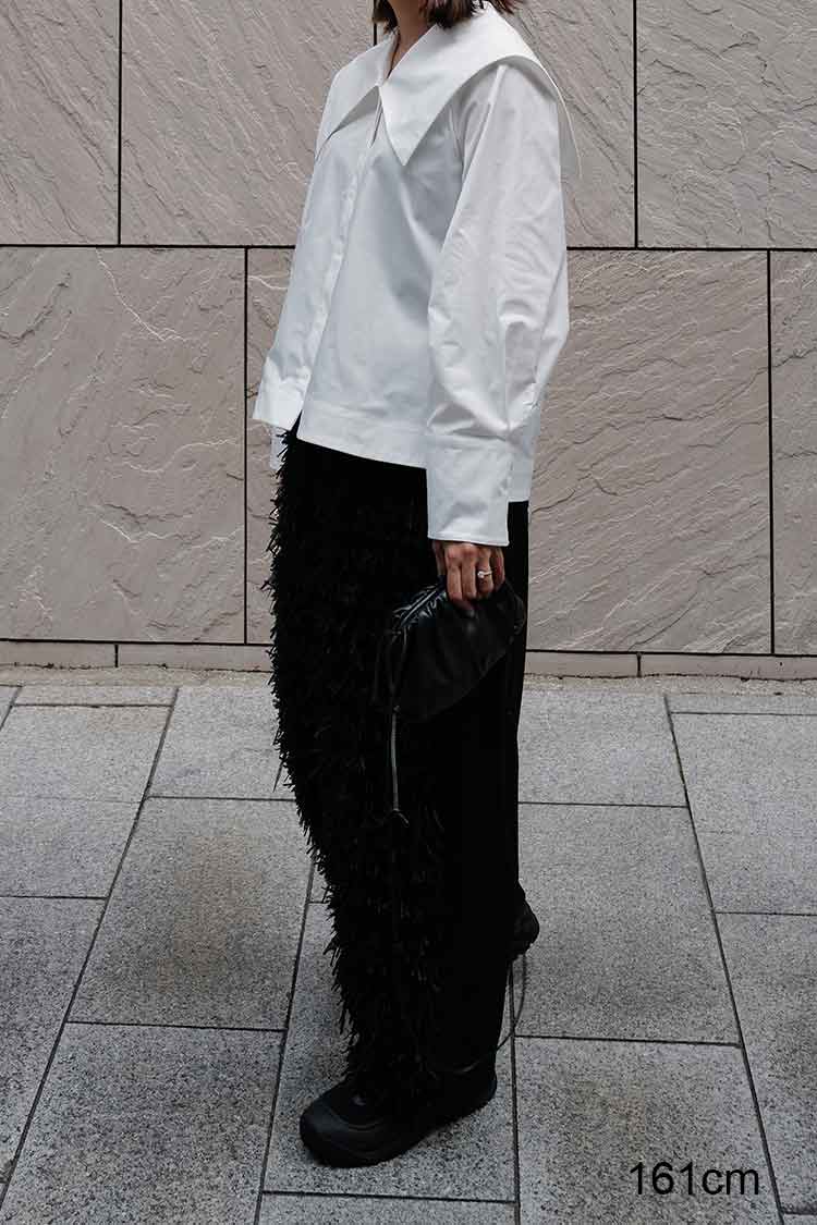machatt白シャツ プリーツノースリーブシャツ（ホワイト） | MACHATT ONLINE STORE