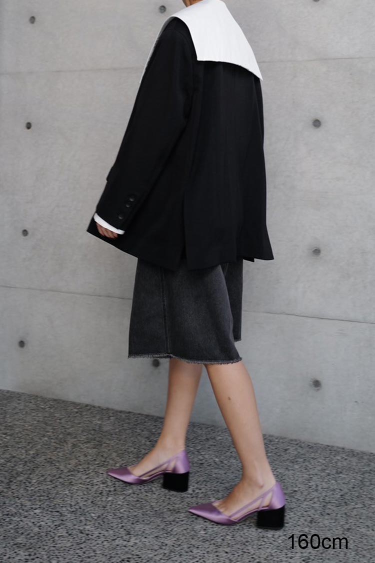 スクエアカラーシャツ（ホワイト） | MACHATT ONLINE STORE