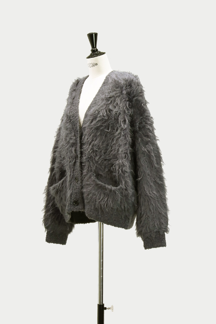 MACHATT ニット カーディガン ベージュ 春 ノーブルブラッシュカーディガン（グレー） | MACHATT ONLINE STORE