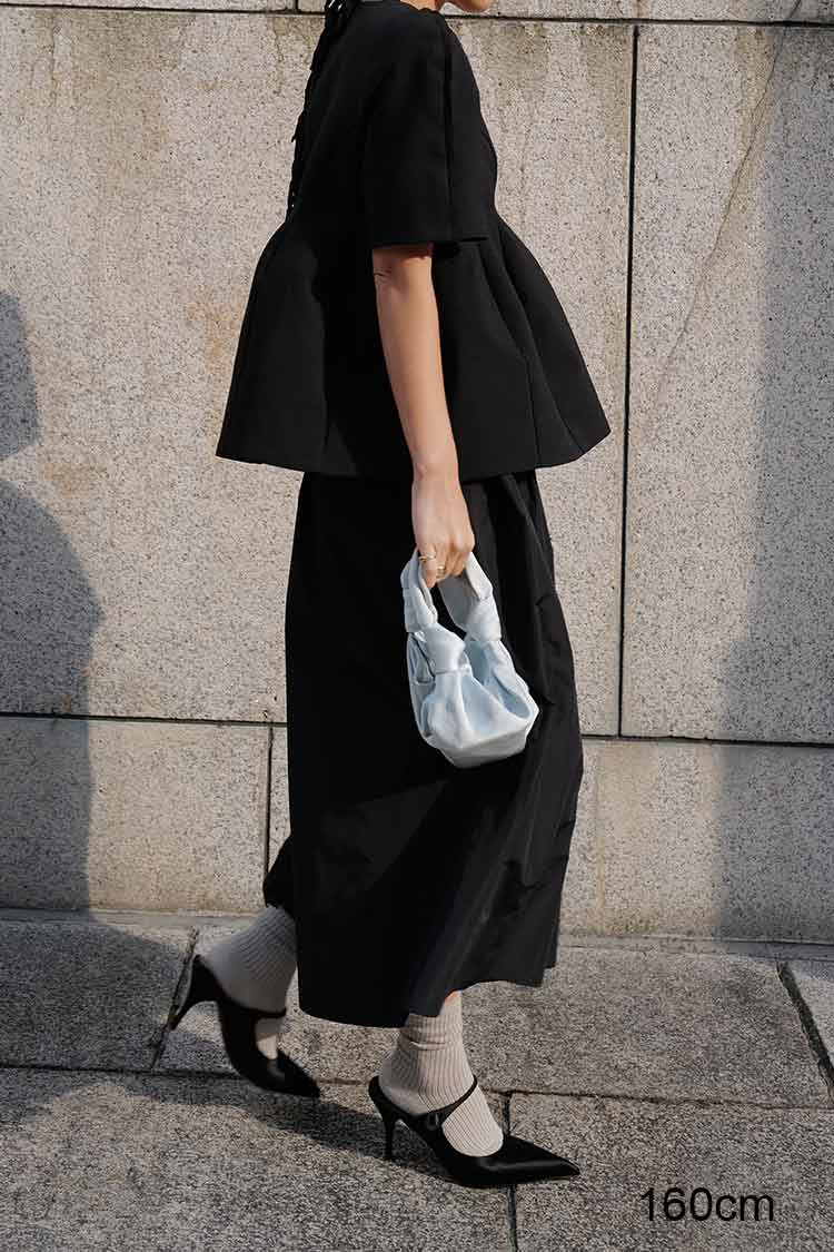 メモリーキュロットパンツ（ブラック） | MACHATT ONLINE STORE