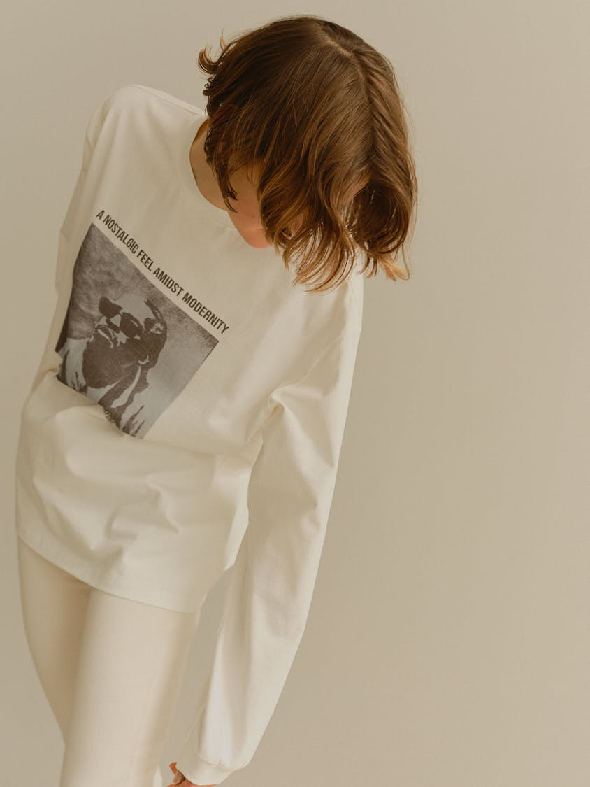 プリントロングTシャツ（ホワイト） | MACHATT ONLINE STORE