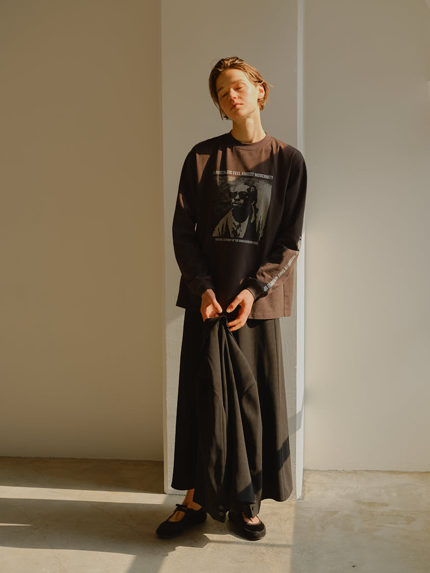 プリントロングTシャツ（グレー） | MACHATT ONLINE STORE