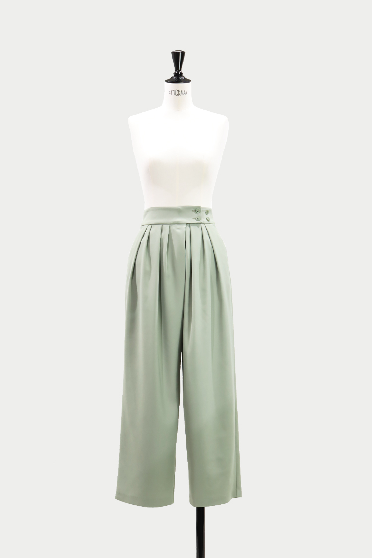 タックワイドパンツ（セージ） | MACHATT ONLINE STORE