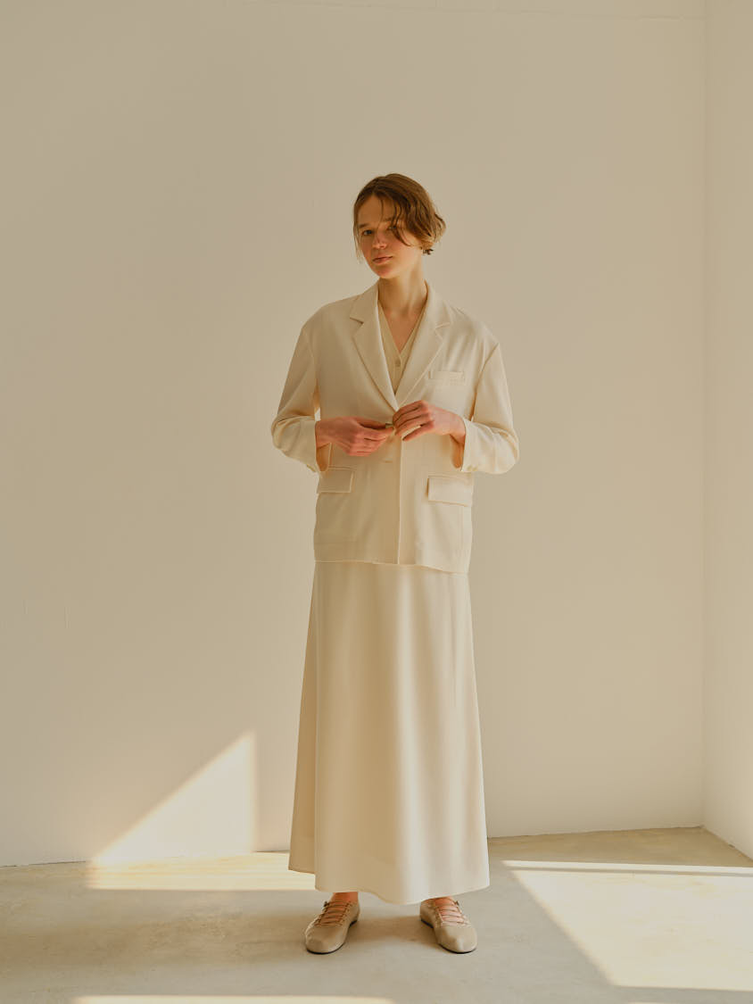 アセテートロングスカート(アイボリー) | MACHATT ONLINE STORE アセテートロングスカート(アイボリー) | MACHATT ONLINE STORE
