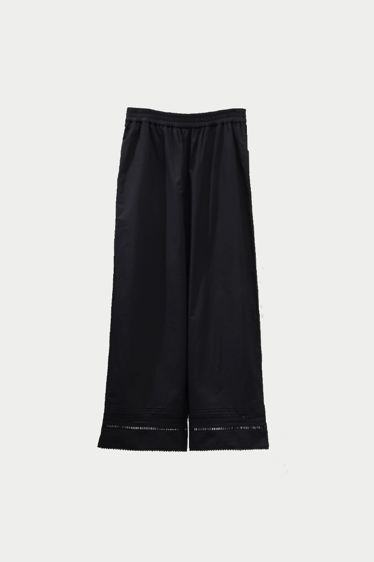 MACHATT マチャット　キルティングパンツ　黒 コットンレースパンツ（ブラック） | MACHATT ONLINE STORE