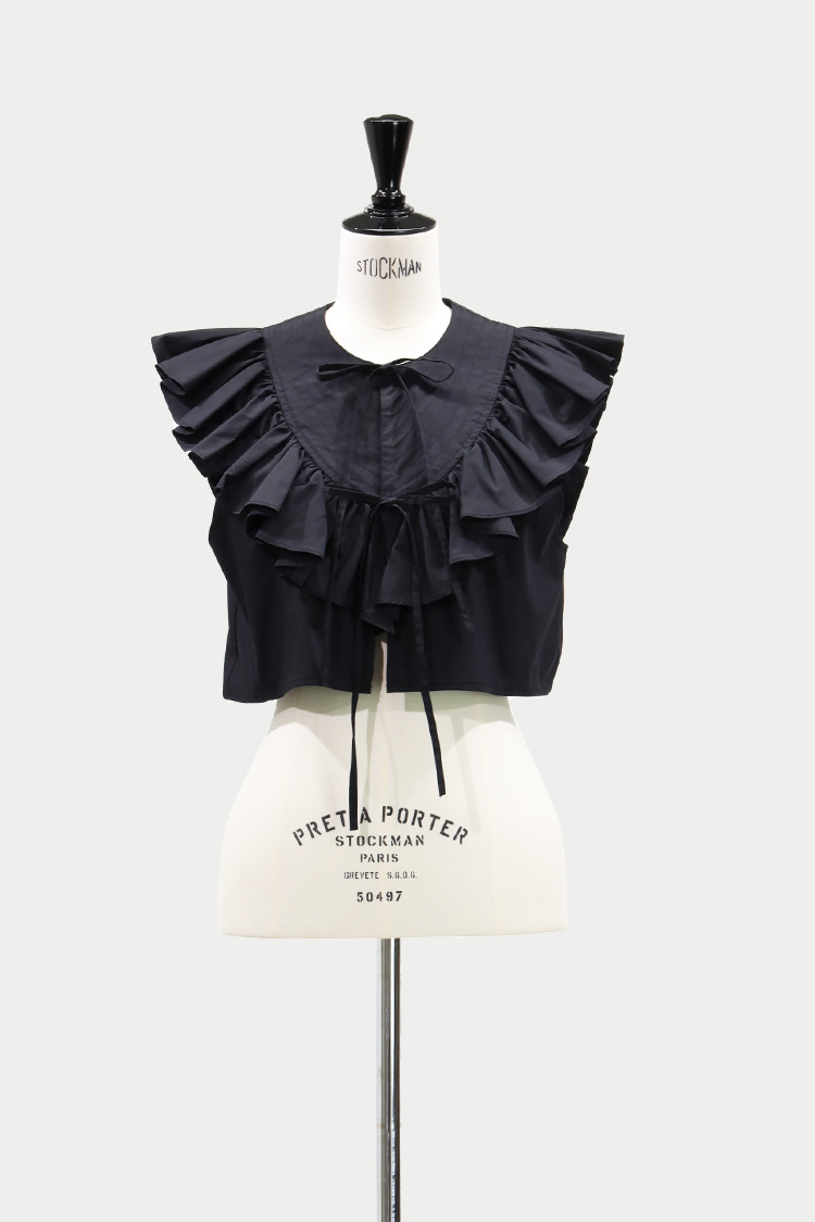 ラッフルブラウス（ブラック） | MACHATT ONLINE STORE