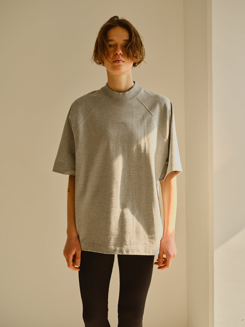 タグ付　machatt マチャット　モックネックTシャツ モックネックオーバーTシャツ（グレー） | MACHATT ONLINE STORE