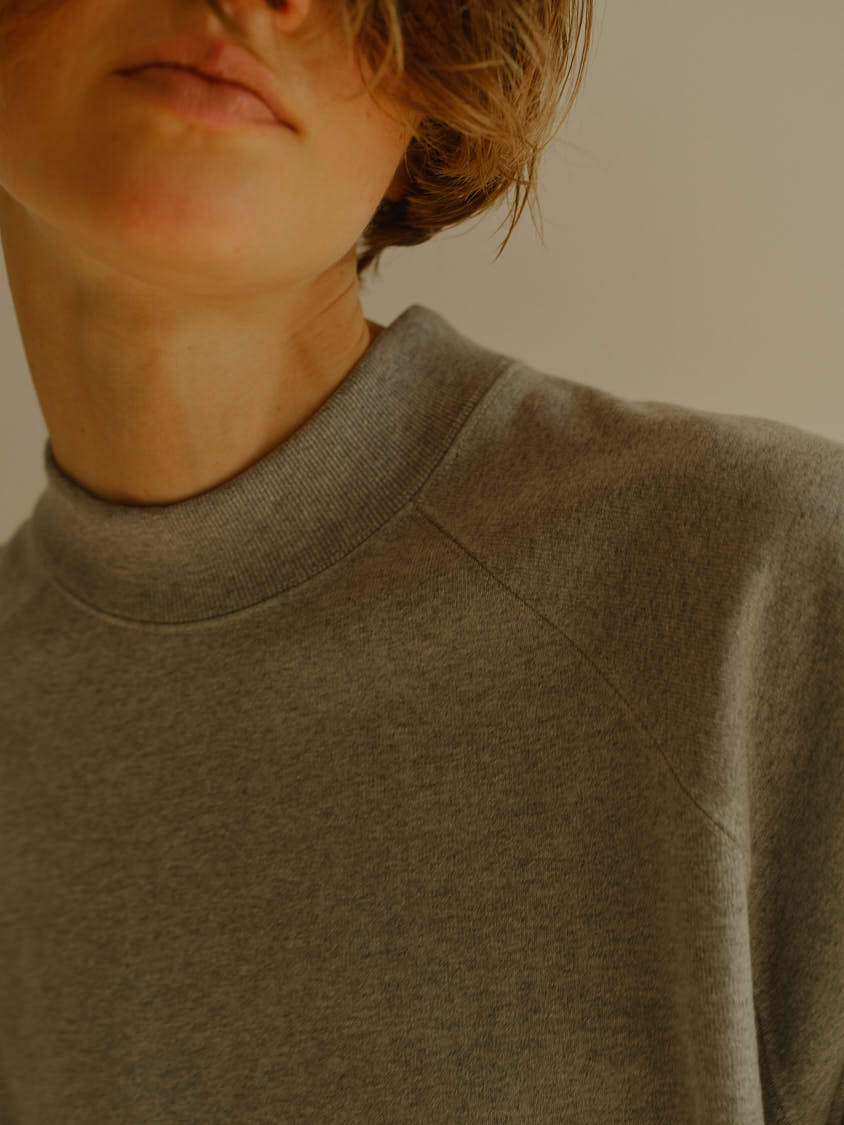 タグ付　machatt マチャット　モックネックTシャツ モックネックオーバーTシャツ（グレー） | MACHATT ONLINE STORE