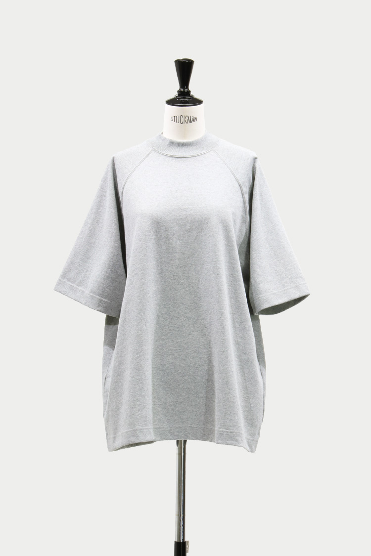2025SS machatt モックネックオーバーTシャツ グレー マチャット モックネックオーバーTシャツ(グレー) | MACHATT ONLINE STORE