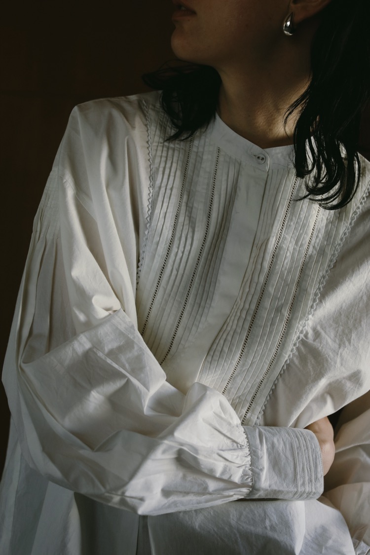 コットンヨークブラウス（ホワイト） | MACHATT ONLINE STORE