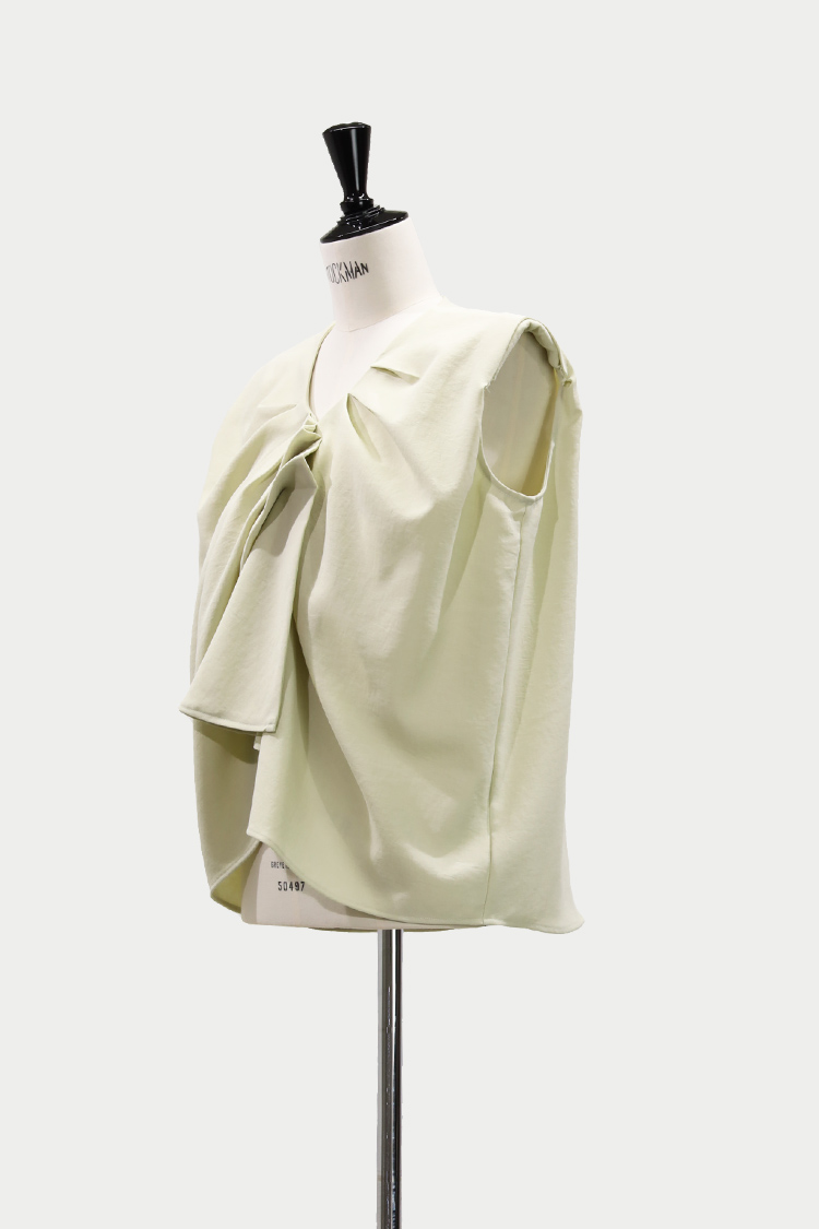 YONFA タックジップベスト (ivory) YONFA / タックジップベスト (ivory)