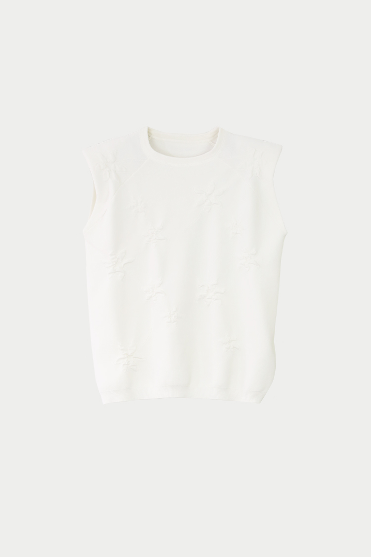 machatt フラワージャガードニット（ホワイト） フラワージャガードニット（ホワイト） | MACHATT ONLINE STORE