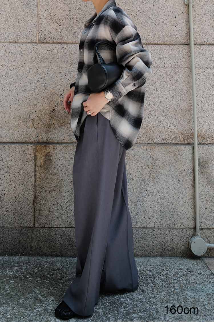 オンブレチェックシャツ（ブラック）【11月上旬納品】 | MACHATT