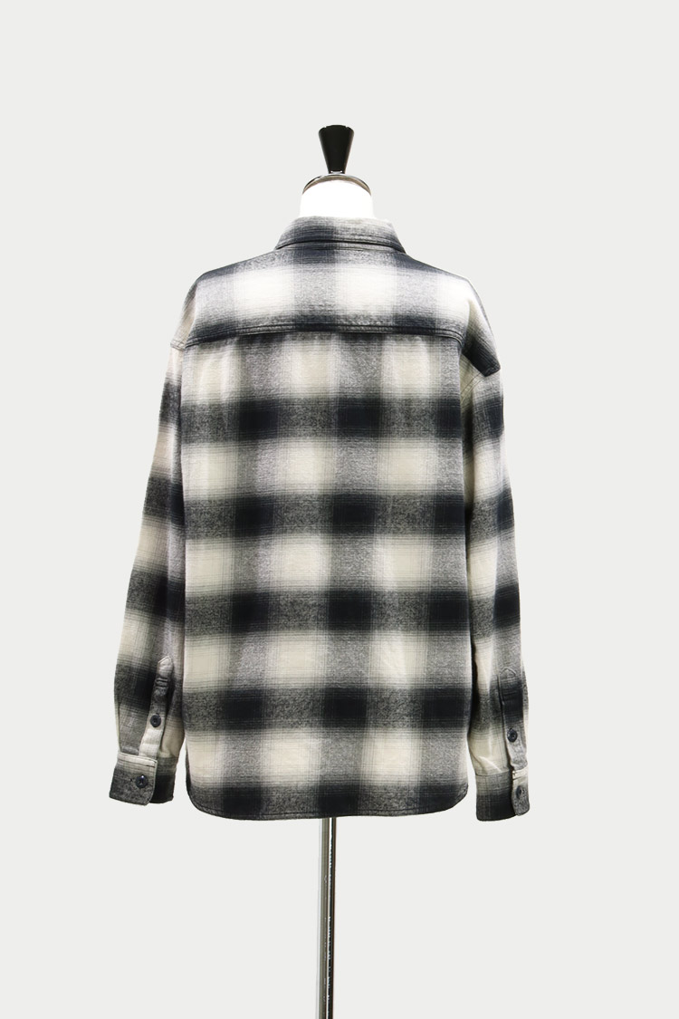 MACHATT ネイビー チェック柄 長袖シャツ マチャット ネイビーブルーチェック柄 長袖シャツ - メルカリ