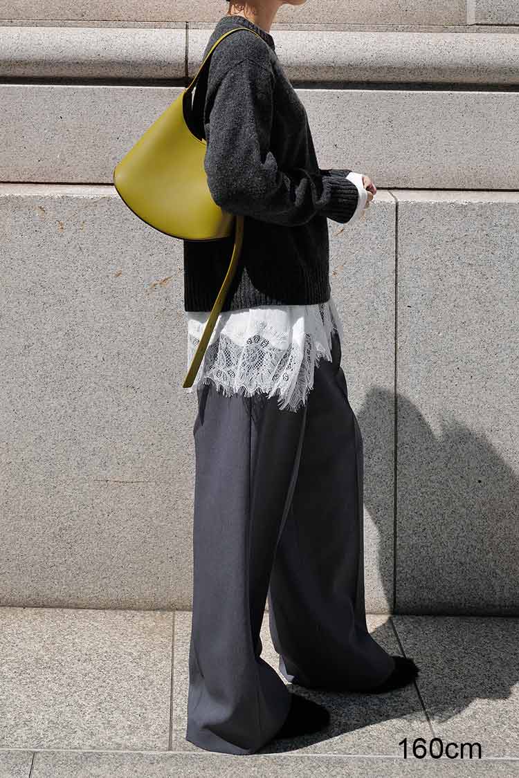 エラスティックワイドパンツ（グレー） | MACHATT ONLINE STORE