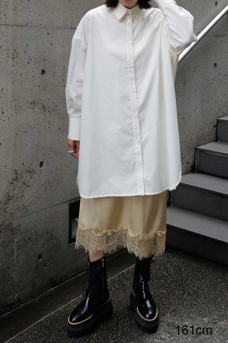 レースサテンスカート（イエローベージュ） | MACHATT ONLINE STORE