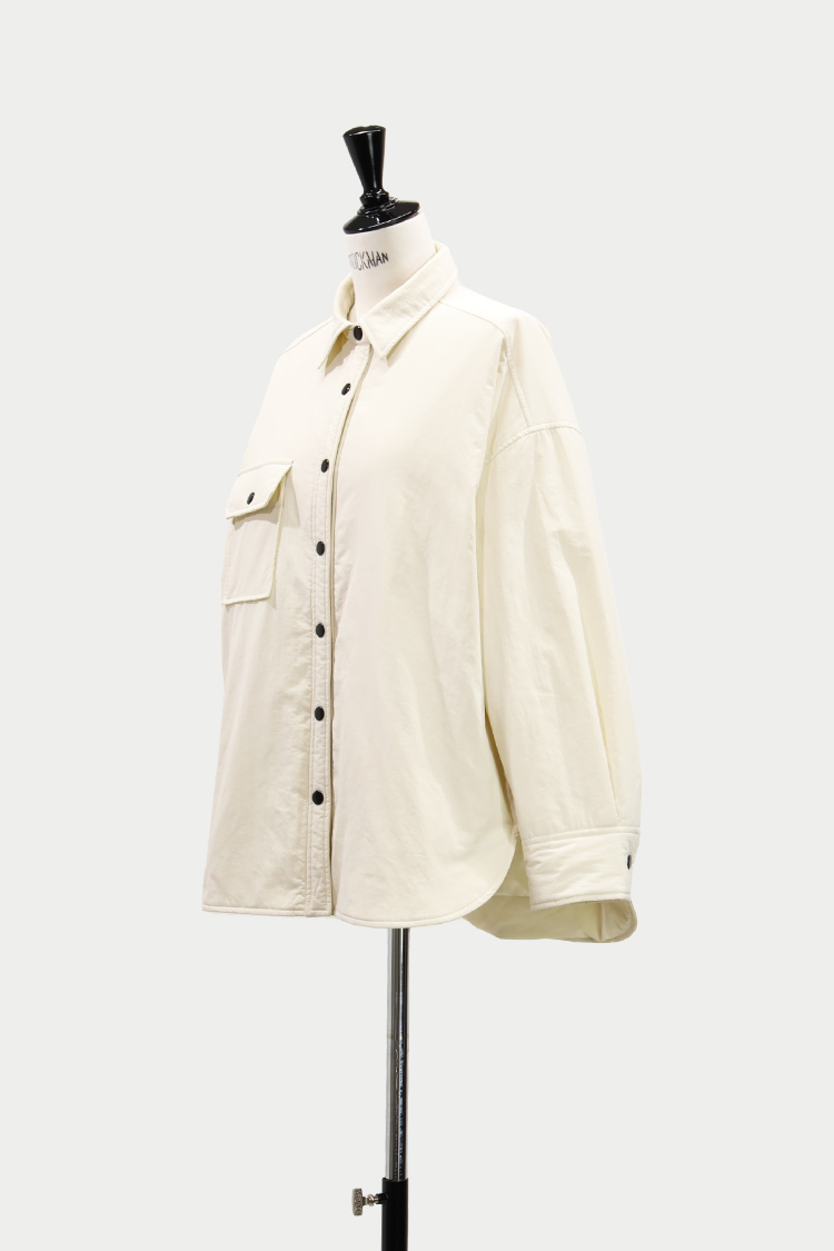 パファーシャツ（アイボリー） | MACHATT ONLINE STORE