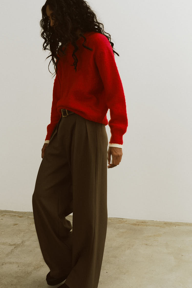 フラッフィーウールニット（レッド） | MACHATT ONLINE STORE