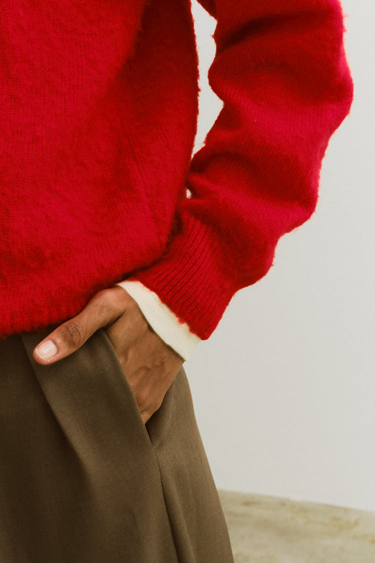 フラッフィーウールニット（レッド） | MACHATT ONLINE STORE