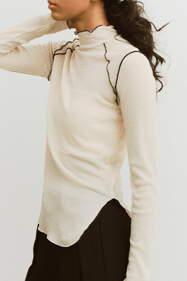 MACHATT〈シアータートル〉 パイピングシアータートル（ベージュ） | MACHATT ONLINE STORE