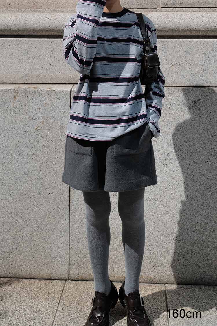 ボーダーロンT（グレー） | MACHATT ONLINE STORE