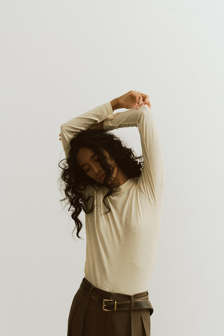 MACHATT カーブスリーブロンT マチャット machatt リブシアーロンT | MACHATT ONLINE STORE