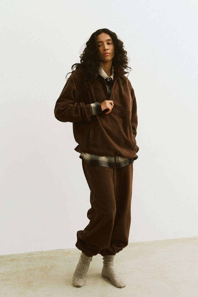 フリースプルオーバー（ブラウン） | MACHATT ONLINE STORE