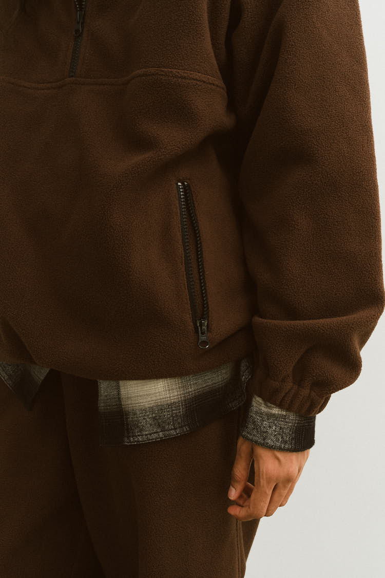 フリースプルオーバー（ブラウン） | MACHATT ONLINE STORE