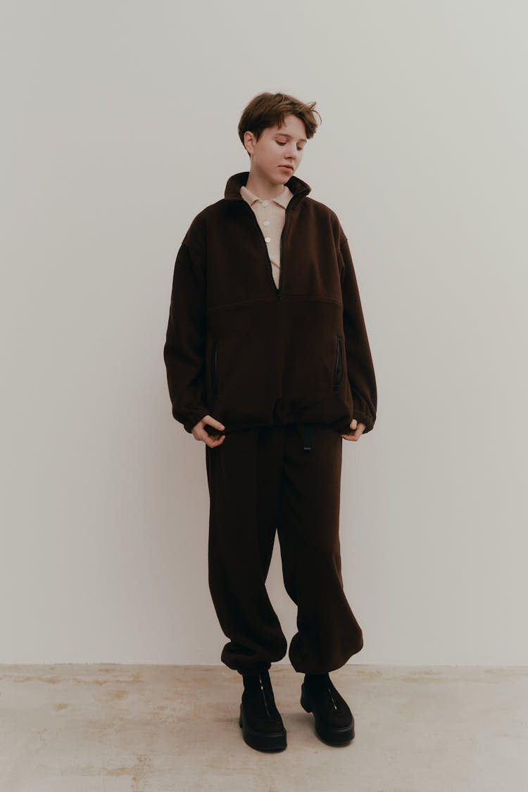 フリースプルオーバー（ブラウン） | MACHATT ONLINE STORE