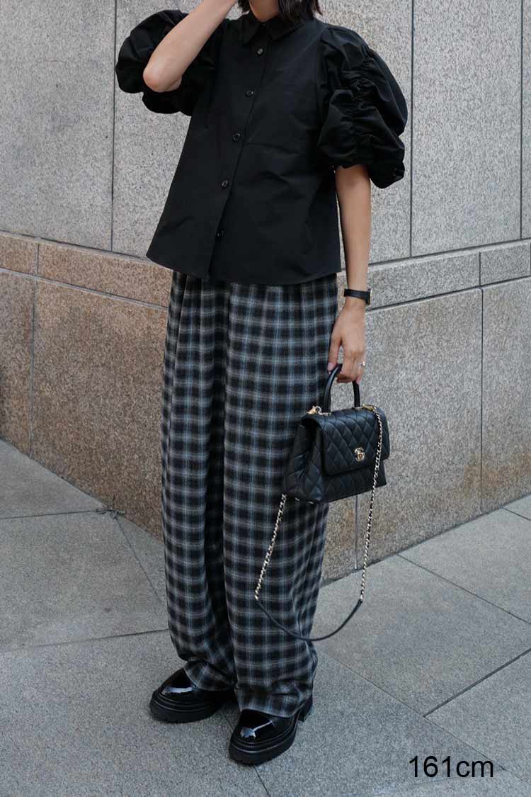 シャーリングスリーブシャツ（ブラック） | MACHATT ONLINE STORE