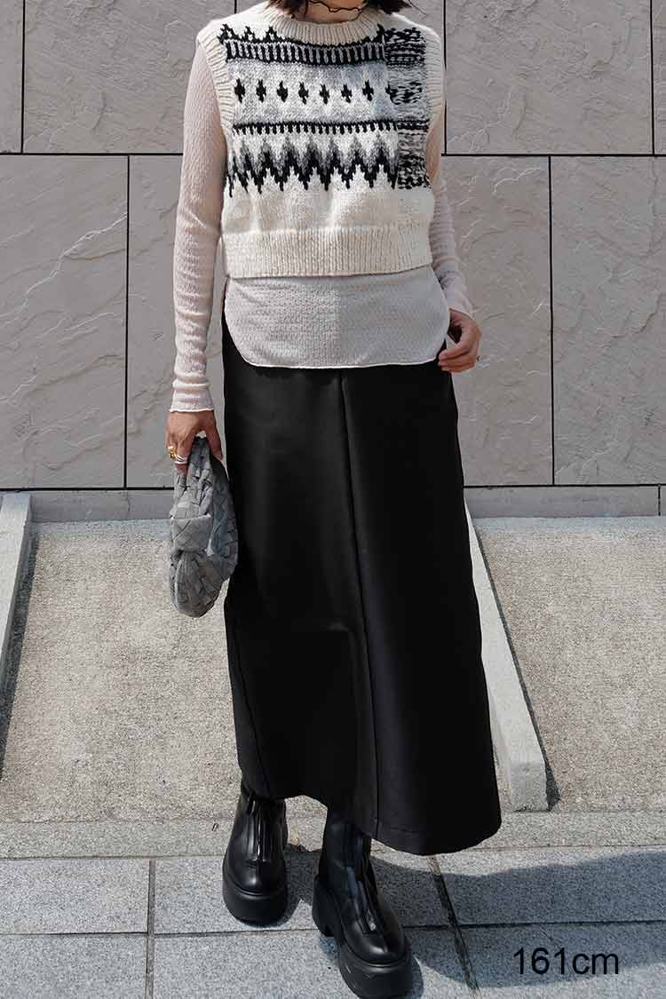 ノルディックニットベスト（ホワイト） | MACHATT ONLINE STORE