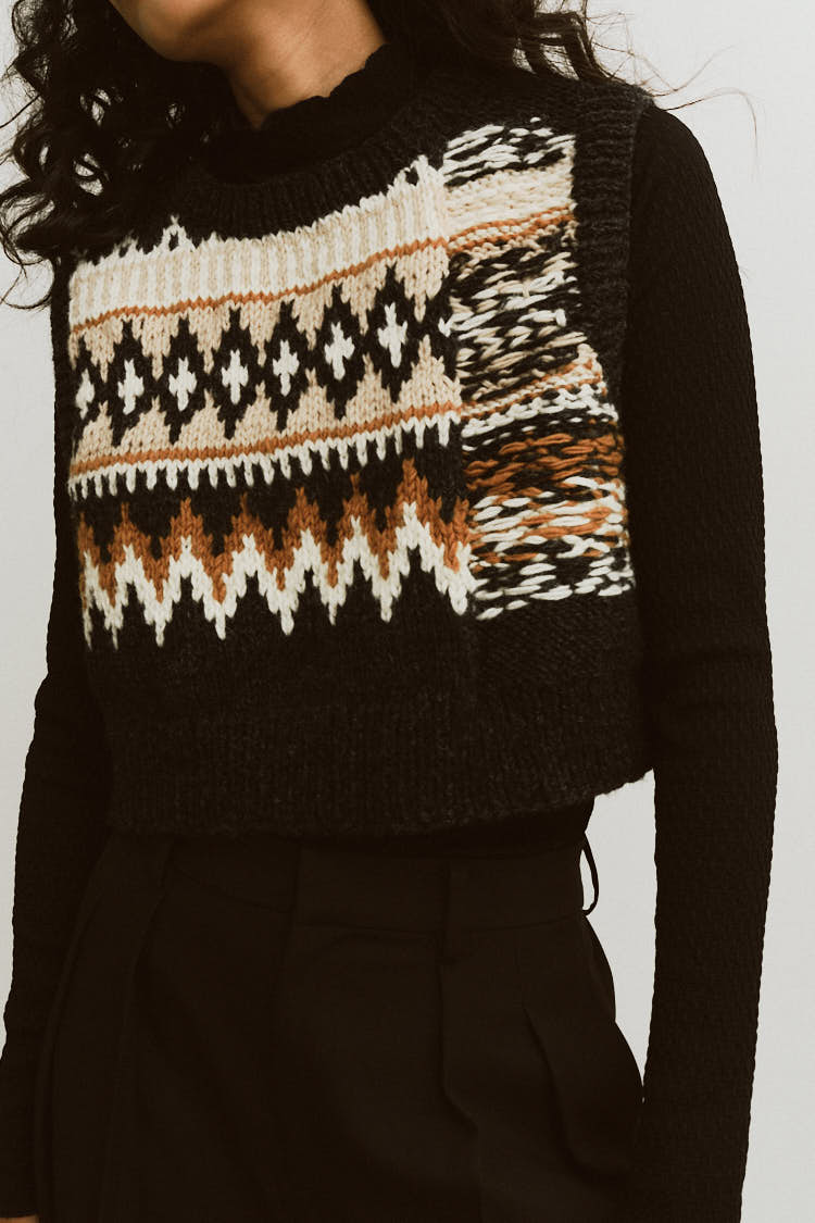 MACHATT ノルディック柄 ニットベスト ノルディックニットベスト（チャコールグレー） | MACHATT ONLINE STORE