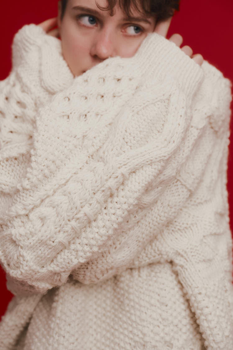 【MACHATT】新作・完売品 ケーブルハンドニット ケーブルハンドニット（アイボリー） | MACHATT ONLINE STORE