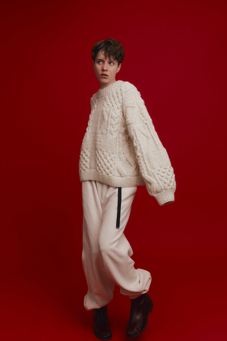 ケーブルハンドニット（アイボリー） | MACHATT ONLINE STORE