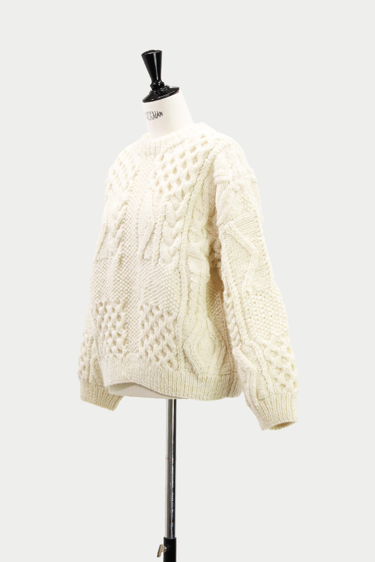 ケーブルハンドニット（アイボリー） | MACHATT ONLINE STORE