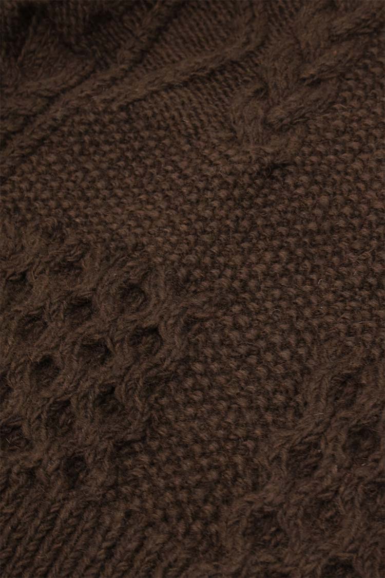 ケーブルハンドニット（ブラウン） | MACHATT ONLINE STORE
